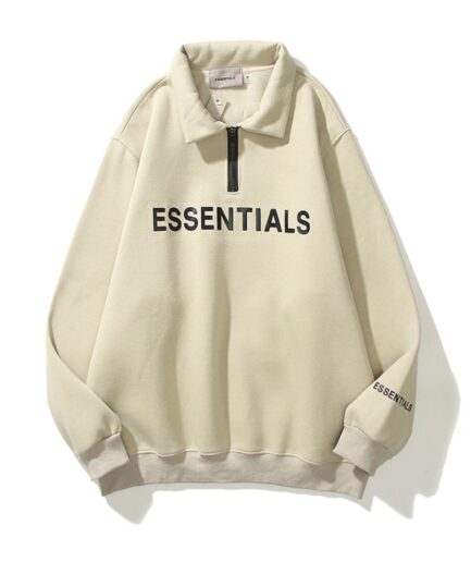 ESSENTIALS Half Zipper CARL’s Coffee Hoodie