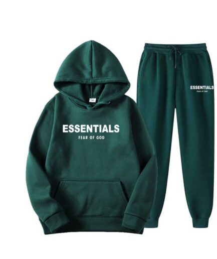 Essentials Fear of God Green TrackSuit