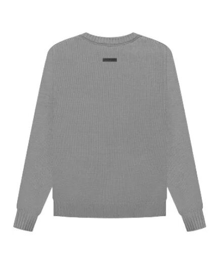 Essentials Overlapped Gray Sweater