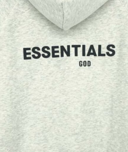 Essentials Fleeces Thick Light Gray Hoodie