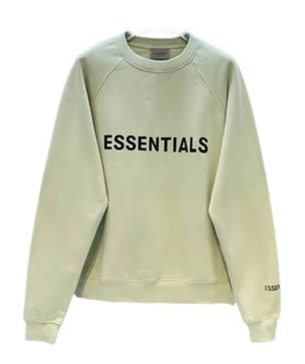 Essentials Letter Printed Sweatshirt Green